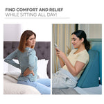 ADMIRAE memory foam wedge cushion providing comfort and relief for back pain while sitting