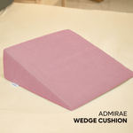ADMIRAE memory foam wedge cushion in pink for back support and improved posture