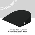 ADMIRAE black memory foam round pregnancy pillow designed for maternity support and comfort