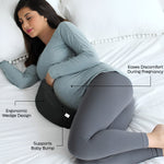 ADMIRAE Round Pregnancy Pillow with ergonomic design supporting baby bump