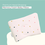 ADMIRAE memory foam head shaping Baby Pillow with colorful triangle patterns