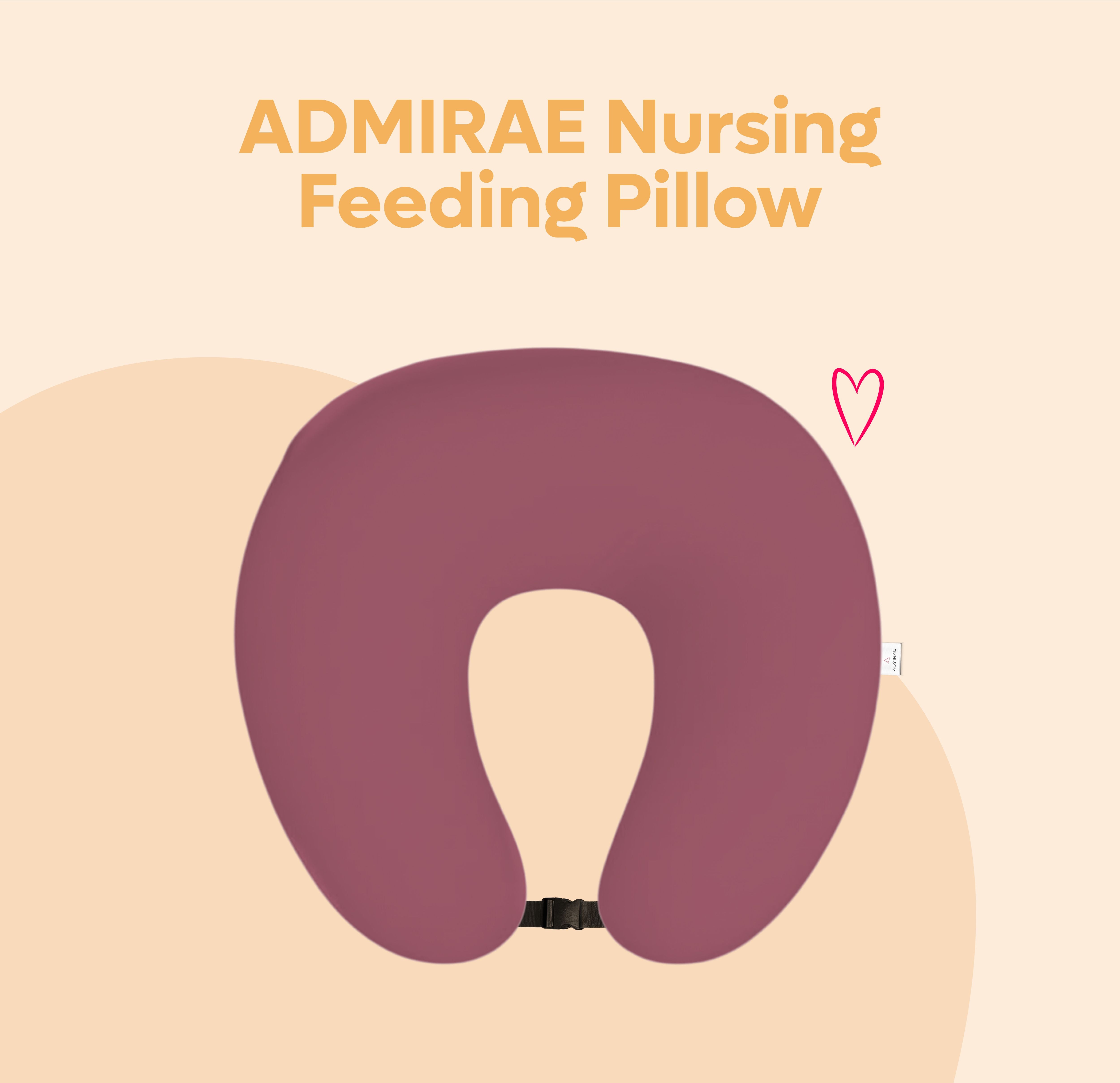 ADMIRAE Nursing Feeding Pillow with ergonomic U-shape and adjustable buckle