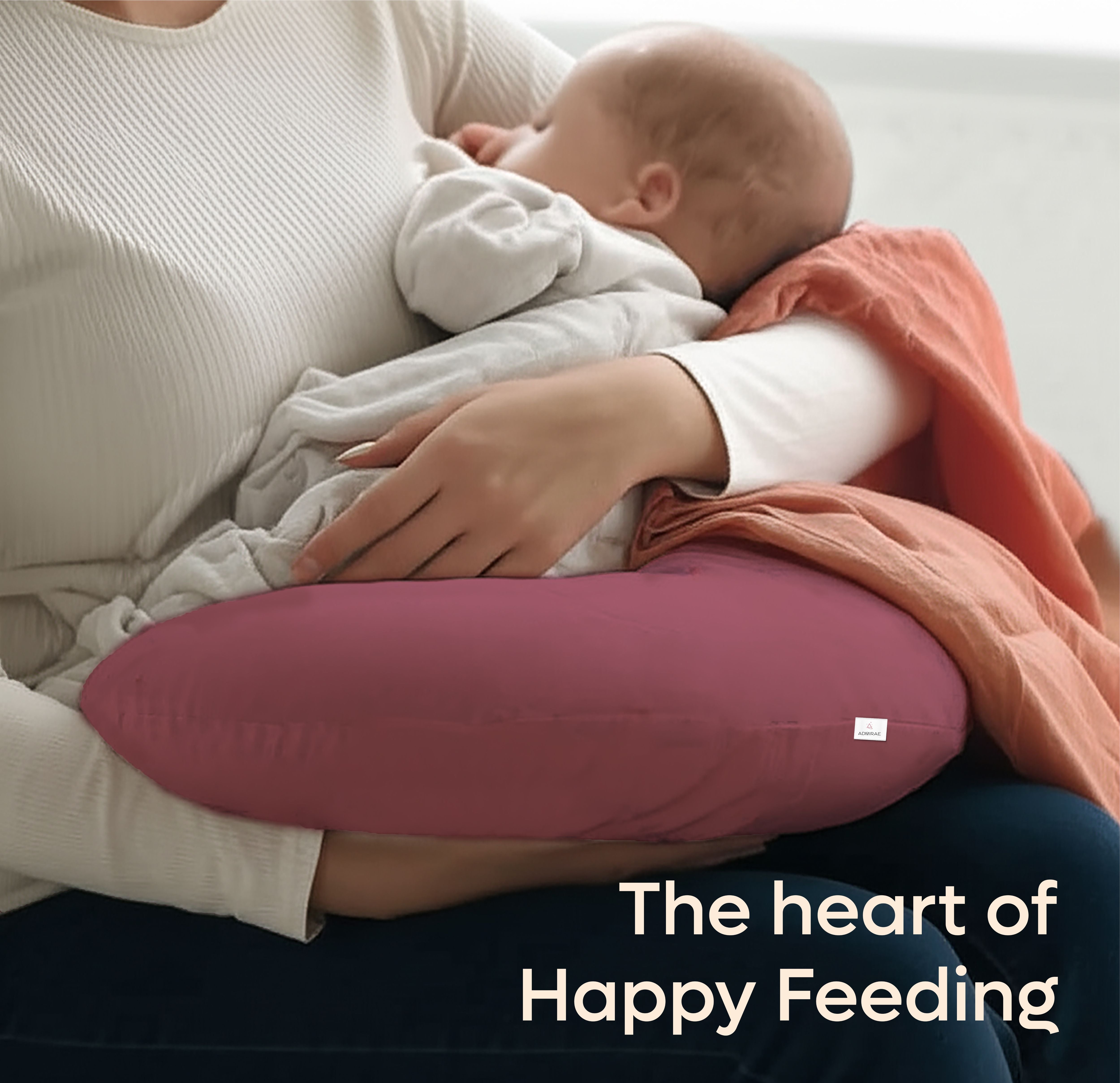 ADMIRAE Feeding Pillow and supporting a baby during breastfeeding with comfort