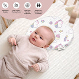 ADMIRAE Baby Pillow Heart Shape Pillow with unicorn design supporting newborns up to 12 months