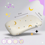 Admirae Toddler Pillow Cover-Moon and Star Print