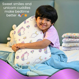 Admirae Toddler Pillow Cover-Unicorn Print