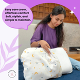 Admirae Toddler Pillow Cover-Moon and Star Print