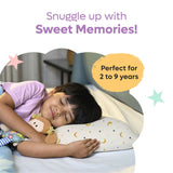 Memory Foam Toddler Pillow with moon and star print for 2 to 9 years age