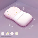 ADMIRAE memory foam toddler pillow with breathable outer cover and inner cover in four fabric options