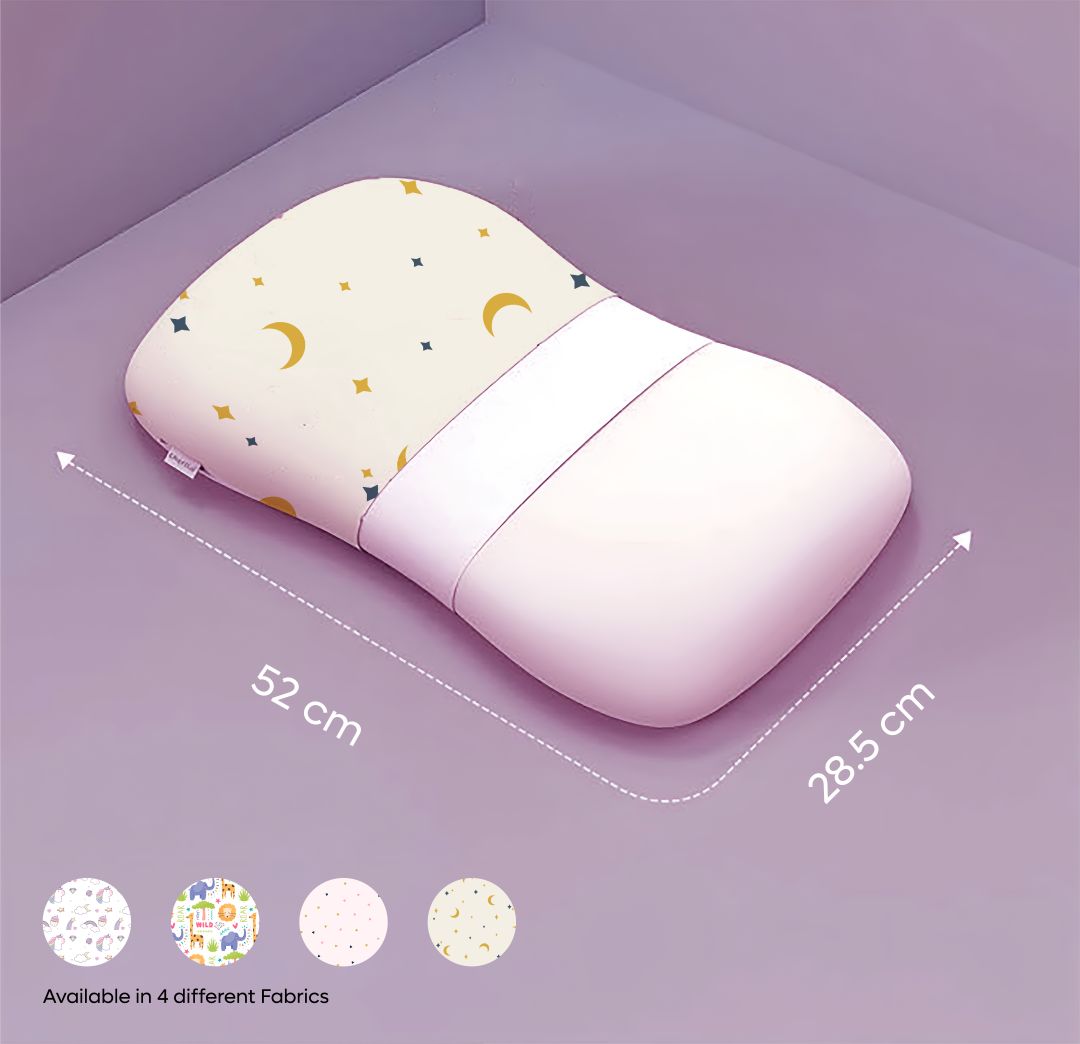 Memory Foam Toddler Pillow Moon Star Print With Removable Cover Inner Cover