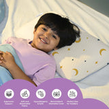 Memory Foam Toddler Pillow has breathable cover gives ergonomic support soft and breathable fabric perfect size
