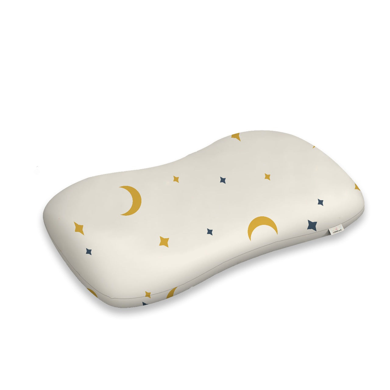 Memory Foam Toddler Pillow with crescent moon and star pattern for comfortable sleep