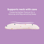 ADMIRAE memory foam toddler pillow with ergonomic design for neck support and better posture