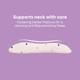 ADMIRAE memory foam toddler pillow with ergonomic design for neck support and better posture