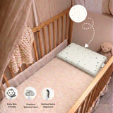 Admirae Premium Memory Foam Toddler Thin Pillow | Head, Neck & Back Support | Washable Removable Cover | Ideal for Sleeping, Reading & Resting | Age 2 to 9 Year | 20.5x11.5x2.5in | Triangle Print